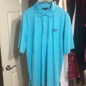 Mens golf shirt in blue
